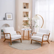 Sillón decorativo tapizado de estilo moderno de mediados de siglo