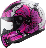 LS2, Casco Integral de Moto Rapid II Poppies Negro Rosa