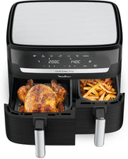 Moulinex Easy Fry Essential inox, 8,3 L, hasta 8 personas, 7 programas intuitivos, freidora de aire, comida completa, sincronización, ahorro de energía, aplicación dedicada, EZ901820