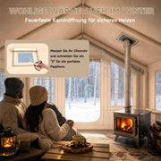 Tienda de campaña hinchable HAUSPROFI para 3-4 personas, 6,3 m² de estilo glamping con avance, apertura para chimenea, 200 cm de altura, 420D impermeable, bomba incluida