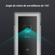 Videoportero conectado EZVIZ CP5 WiFi, resolución 1080P, monitor táctil a color de 7", portero automático con instalación de 2 hilos, apertura remota, audio bidireccional, visión nocturna, diseño compacto