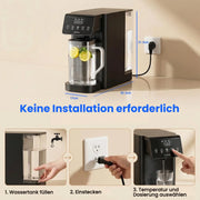 Filtro de agua de mesa Ecoviva UV RO de 8 etapas con dispensador de agua caliente y monitor TDS, sin instalación, para oficina, camping y hogar