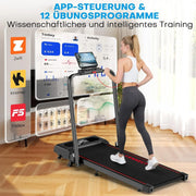 Cinta de correr plegable Walking Pad X390 con inclinación del 9%, 1-12 km/h, pantalla LCD, control por aplicación, pasamanos y mando a distancia