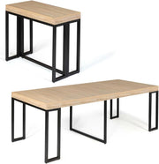 IDMarket - Mesa consola extensible Toronto 10 personas 235 cm diseño industrial