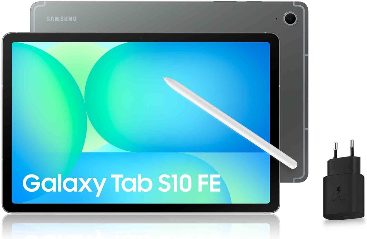 Samsung Galaxy Tab S10 FE, Tableta Android WIFI 10.9" 128 GB, S Pen incluido, Certificación IP68, Gris Antracita, Cargador de red rápido 25W incluido, Versión FR