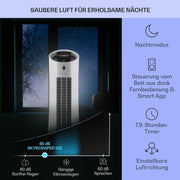 Klarstein 4 en 1: Enfriador de aire inteligente, ventilador, humidificador e ionizador I Depósito de agua de 6 L, oscilación, 30 W, 210 m³/h, temporizador I Aire acondicionado sin tubo de escape, aire acondicionado portátil, negro-oro rosa