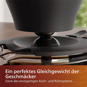 Cafetera de filtro PHILIPS, negra, capacidad de 1,25 L
