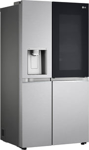 Frigorífico Side by Side LG GSGV81PYLL, Clase E, 635 L, Instaview, frigorífico con congelador, dispensador de hielo, hielo picado y agua, Total NoFrost, compresor Smart Inverter, Wi-Fi