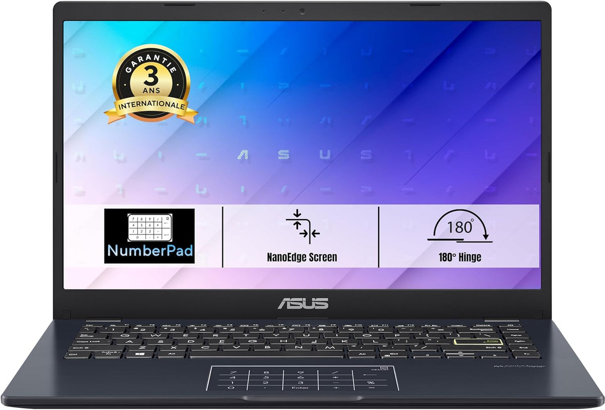 ASUS Vivobook 14 E410KA-EK953W Portátil de 14,0" FHD 60Hz (Procesador Intel Celeron N4500 2,8 GHz, 8 GB DDR4, 128 GB eMMC, Intel UHD Graphics, Windows 11 Home) – Teclado AZERTY.