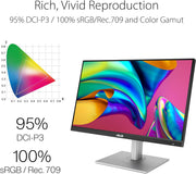 Monitor Profesional ASUS ProArt PA278CGV de 27", IPS, QHD (2560 x 1440), 144 Hz, 95% DCI-P3, precisión de color ∆E < 2, Calman Verified, USB-C PD 90W, VESA DisplayHDR 400, FreeSync Premium