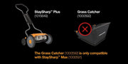 Fiskars Cortacésped manual, Cortacésped helicoidal con sistema de corte sin fricción, Ancho de corte: 43 cm, StaySharp Plus, Negro/Naranja/Plateado, 1015649
