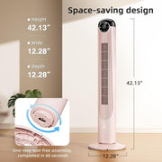 Ventilador de torre Antarctic Star T36, 91,4 cm (36 pulgadas), ventilador oscilante sin aspas, control remoto, 6 velocidades y 4 modos, pantalla LED, temporizador de 9 h, ventilador de pie silencioso