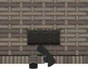Sofá de jardín de 2 plazas vidaXL con cojines, sofá de exterior con taburete con almacenamiento, sofá con funda extraíble, muebles de jardín, juego de jardín, ratán sintético gris y madera de acacia