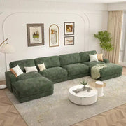 Sofá seccional modular extra grande Dyonery 158, tela de CHENILLE con asiento profundo, montaje sin herramientas