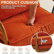 Sillón decorativo tapizado de estilo moderno de mediados de siglo