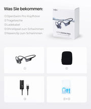 Auriculares de natación de conducción ósea OpenSwim Pro S711 IP68 32GB MP3 Bluetooth 5.4 9h carga inalámbrica gris