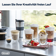 De’Longhi Eletta Explore - Cafetera superautomática Perfetto con espumador de leche LatteCrema, 40 bebidas con solo pulsar un botón, pantalla táctil a color, gris oscuro (ECAM452.57.G)