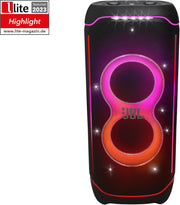 JBL Partybox Stage 120 en negro: altavoz Bluetooth portátil con sonido JBL Pro, espectáculo de luces, refuerzo de sonido con IA y asa telescópica: 12 h de autonomía