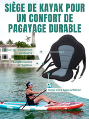 Tabla de paddle surf hinchable Niphean para adultos con todos los accesorios, tabla de stand up paddle hinchable de 320 cm para todos los niveles, SUP con capacidad de 200 kg para 2 personas, paddle hinchable con asiento