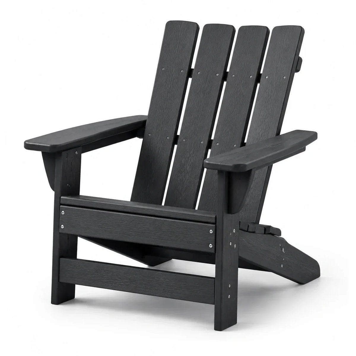 Silla Adirondack de polimadera negra