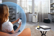 De'Longhi Pinguino PAC EL112 CST WiFi, aire acondicionado portátil con tecnología MyEcoRealFeel para habitaciones de hasta 110 m³, 11.000 BTU/h, 2,9 kW, 63 dB, función de deshumidificación, A+, control por aplicación y voz, blanco