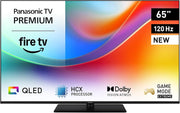 Panasonic Premium TV-65W85BEZ, Serie W85B, 65 pulgadas, Smart TV QLED 4K Ultra HD, 2025, 120Hz, Fire TV, Dolby Vision y Atmos, Modo Game Extreme, control por voz Alexa, soporte Apple, Bluetooth, negro