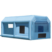 VEVOR Cabina de Pintura Inflable de 6,4x4,1x3 m, Tienda de Pintura Inflable para Automóviles con Soplador Potente de 1100 W y Sistema de Filtración, Estación de Trabajo para Pintura en Taller de Garaje