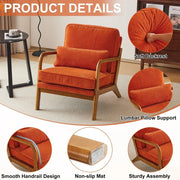 Sillón decorativo tapizado de estilo moderno de mediados de siglo