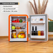 Mininevera silenciosa TZS First Austria | Diseño retro | Capacidad de refrigeración ajustable | Manilla de puerta | Sistema de refrigeración termoeléctrico | 40L | crema