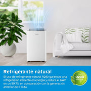 Aire Acondicionado Portátil MIDEA Pingüino 3 en 1 | 3000 Frigorías / 12000 BTU | Aire acondicionado silencioso para 43m2 - Deshumidificador, Ventilador, Climatizador 3500 W - 4 modalidades con kit de ventana
