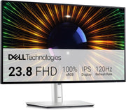 Dell U2424H UltraSharp 24" Full HD (1920x1080) Monitor PC, 120Hz, IPS, 5ms, 100% sRGB, 2X USB-C, 2X DisplayPort, HDMI, 3X USB, Garantía de 3 años, Plata