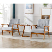 Juego de 2 sillas decorativas de estilo moderno de mediados de siglo con mesa auxiliar