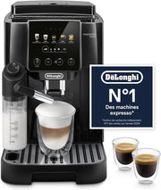 De'Longhi Magnifica Start - Máquina de café automática Perfetto con espumador de leche automático LatteCrema, 4 bebidas programadas, controles táctiles, negro (ECAM220.91.B)