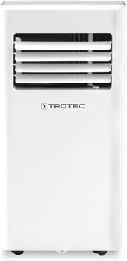 Aire acondicionado portátil TROTEC PAC 2100 X 3 en 1: refrigeración, ventilación y deshumidificación. Unidad de aire acondicionado monobloque de 2 kW, 7.000 BTU/h, para habitaciones de hasta 26 m² y 65 m³, con 2 niveles de ventilación.