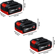 Kit combinado Bosch PRO 18V: GSB 18V-65, GBH 18V-22, GWS 18V-11, 3x GBA 5.0Ah, GAL 18V-80, M-BAG