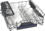 Siemens SN43ES14VE, iQ300 Smarter Geschirrspüler, Unterbau-Spülmaschine mit Besteckschublade, 60 cm, automatische Türöffnung dank autoOpen dry, besonders leise mit iQdrive-Motor, aquaStop, Edelstahl