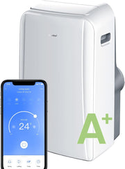 Aire acondicionado portátil Comfee Easy Cool 2.0, 7000 BTU 2,0kW, refrigeración, ventilación y deshumidificación, tamaño de habitación hasta 68m³ (25㎡), control por APP/Alexa/Google Home/IFTTT, aire acondicionado móvil con manguera de escape