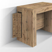 PAZZO DESIGN, Mesa Consola Extensible con Soporte para Extensiones Elvire, Roble Rústico, hasta 12 plazas, Mesa Consola de Cocina, Fabricado en Italia, de 45 a 300 cm - id_1931