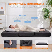 Sofá cama plegable de espuma viscoelástica de 39x75, colchón con 6 botones decorativos