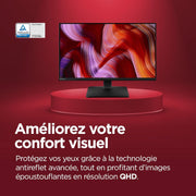 Lenovo L27qe - Monitor QHD de 27'' (IPS, 100 Hz, 4 ms, HDMI+DP, cable HDMI) - Negro