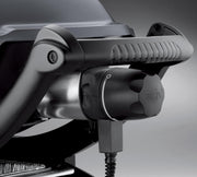 Barbacoa eléctrica Weber Q1400, superficie de cocción de 43 x 32 cm, barbacoa portátil, rejilla de cocción de hierro fundido vitrificado dividida en 2, tapa y cuerpo de aluminio fundido - Gris oscuro (52020079)