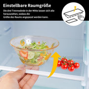 Refrigerador con congelador Merax, combinación frigorífico-congelador, frigorífico pequeño con 51L y congelador de 21L, silencioso, LED, estantes de vidrio, cajón para verduras, estantes en la puerta, para cocina, sala de estar, oficina, negro