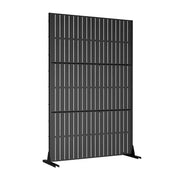 Divisor de ambientes rectangular de 72 pulgadas, panel de privacidad con marco galvanizado, valla de jardín para patio, negro