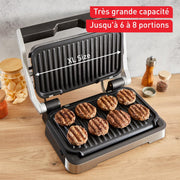 Tefal Optigrill 4 en 1 XL, parrilla inteligente, funciones de barbacoa, horno y comida completa, 9 programas, modo manual, apertura de 180°, XL para 8 personas, GC784D10