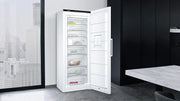 Congelador Siemens GS54NAWCV iQ500, 176 x 70 cm, 327 L, noFrost nunca más volver a descongelar, bigBox espacio para alimentos congelados grandes, varioZone estantes y cajones de cristal flexibles, Blanco