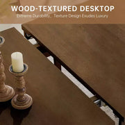 Juego de comedor moderno - Mesa de 80" + 6 sillas acolchadas, estructura de madera maciza, capacidad de la mesa de 400 lbs, fácil montaje