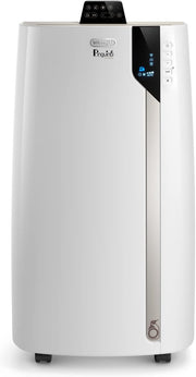 De'Longhi Pinguino PAC EL112 CST WiFi, aire acondicionado portátil con tecnología MyEcoRealFeel para habitaciones de hasta 110 m³, 11.000 BTU/h, 2,9 kW, 63 dB, función de deshumidificación, A+, control por aplicación y voz, blanco