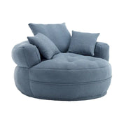 Sillón redondo tipo perezoso – Blanco/Azul/Gris/Amarillo/Naranja/Rojo rosa/Azul marino/Verde, asiento individual y doble