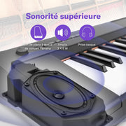 Piano numérique Yamaha Piaggero NP-15 de 61 touches avec 15 sonorités d'instruments, léger et portable