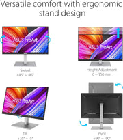Monitor Profesional ASUS ProArt PA278CGV de 27", IPS, QHD (2560 x 1440), 144 Hz, 95% DCI-P3, precisión de color ∆E < 2, Calman Verified, USB-C PD 90W, VESA DisplayHDR 400, FreeSync Premium